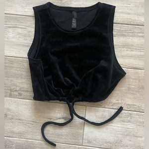 Skims Logo Velour tie tank- Size M